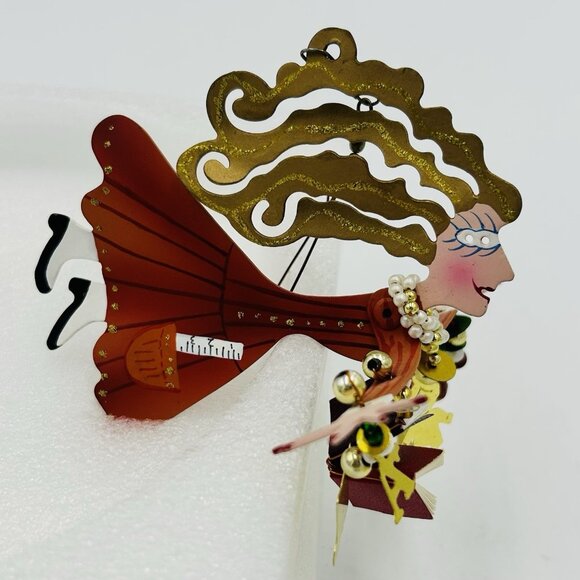 Fanciful Flights by Karen Rossi for Silvestri "Teacher" Metal Ornament Signed - Picture 1 of 5